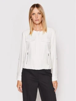 Προϋπολογισμός ⌛ DKNY Γυναίκες Μεταβατικά Μπουφάν Μπουφάν μεταβατικό P2RCTB41 Λευκό Regular Fit ✔️