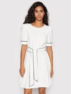 Εκπτωση 🔥  DKNY Γυναίκες Καθημερινά Φορέματα Φόρεμα καθημερινό DD1K2144 Λευκό Regular Fit ❤️