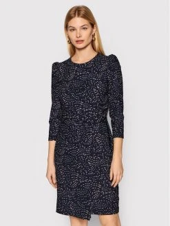 Προώθηση 🤩  DKNY Γυναίκες Καθημερινά Φορέματα Φόρεμα καθημερινό DD1K1183 Σκούρο μπλε Regular Fit ✔️