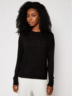 Συμφωνίες ⭐ DKNY Γυναίκες Μπλούζες & Μπλουζάκια Πιτζάμας Μπλούζα πιτζάμας YI3419330 Μαύρο ✔️