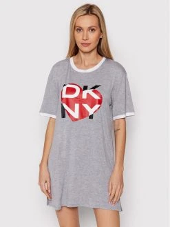 Τοπ 10 🌟 DKNY Γυναίκες Καθημερινά Φορέματα Φόρεμα καθημερινό YI2322448 Γκρι Regular Fit ⌛