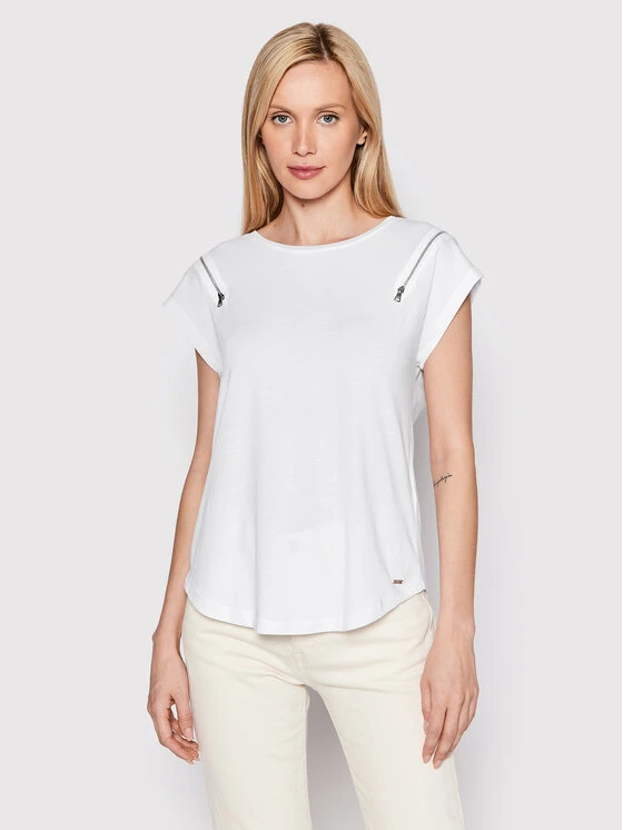 Best Pirce 🛒 DKNY Γυναίκες T-shirts T-Shirt P22H1GRW Λευκό Relaxed Fit 👏 3 Best Pirce 🛒 DKNY Γυναίκες T-shirts T-Shirt P22H1GRW Λευκό Relaxed Fit 👏