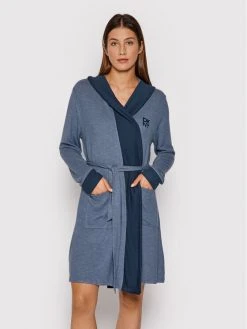 Ολοκαίνουργιο ✨ DKNY Γυναίκες Ρόμπες Ρόμπα YI2022485 Σκούρο μπλε ✔️