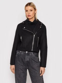 Τοπ 10 🛒 DKNY Γυναίκες Μεταβατικά Μπουφάν Μπουφάν μεταβατικό P1HC2HOY Μαύρο Regular Fit ❤️