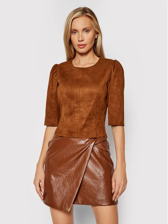 Εξοδος ✨ DKNY Γυναίκες Μπλουζάκια Μπλουζάκι P1HA7I75 Καφέ Slim Fit ⌛ 3 Εξοδος ✨ DKNY Γυναίκες Μπλουζάκια Μπλουζάκι P1HA7I75 Καφέ Slim Fit ⌛