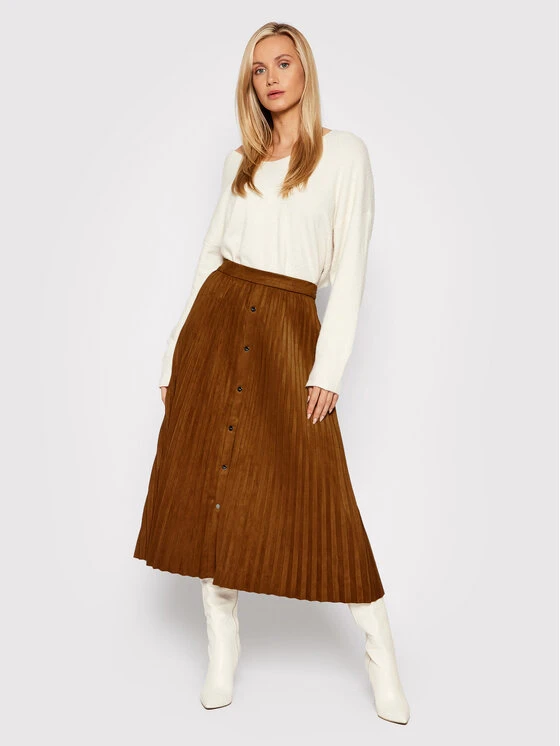 Πολύ καλή προσφορά ❤️ DKNY Γυναίκες Midi Πλισέ φούστα P1HNTK10 Καφέ Regular Fit ⌛ 4 Πολύ καλή προσφορά ❤️ DKNY Γυναίκες Midi Πλισέ φούστα P1HNTK10 Καφέ Regular Fit ⌛ - Image 2