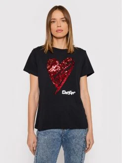 Εξοδος 👏 DKNY Γυναίκες T-shirts T-Shirt P1MRLDNA Μαύρο Regular Fit 🔥
