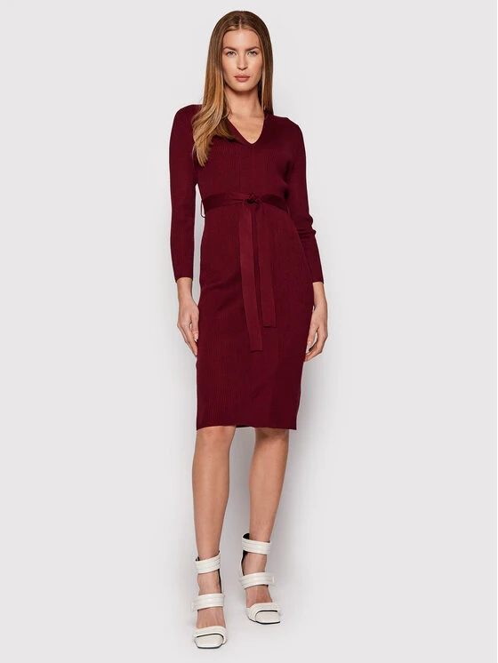 Πολύ καλή προσφορά ✔️ DKNY Γυναίκες Πλεκτά Φορέματα Φόρεμα υφασμάτινο DD1HN931 Μπορντό Slim Fit 🔔 4 Πολύ καλή προσφορά ✔️ DKNY Γυναίκες Πλεκτά Φορέματα Φόρεμα υφασμάτινο DD1HN931 Μπορντό Slim Fit 🔔 - Image 2