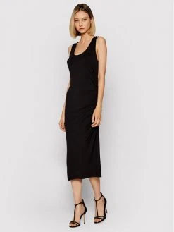 Η καλύτερη συμφωνία ⌛ DKNY Γυναίκες Καλοκαιρινά Φορέματα Φόρεμα καλοκαιρινό DD1CL727 Μαύρο Regular Fit ✔️