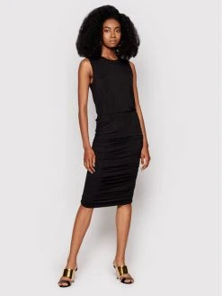 Εξοδος ⌛ DKNY Γυναίκες Καθημερινά Φορέματα Φόρεμα καθημερινό DD1CL708 Μαύρο Regular Fit 😉