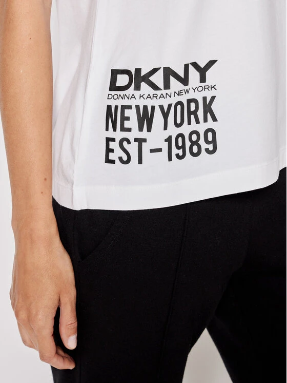 Ολοκαίνουργιο 🛒 DKNY Γυναίκες T-shirts T-Shirt P1DTFDNA Λευκό Regular Fit 🎁 6 Ολοκαίνουργιο 🛒 DKNY Γυναίκες T-shirts T-Shirt P1DTFDNA Λευκό Regular Fit 🎁 - Image 4
